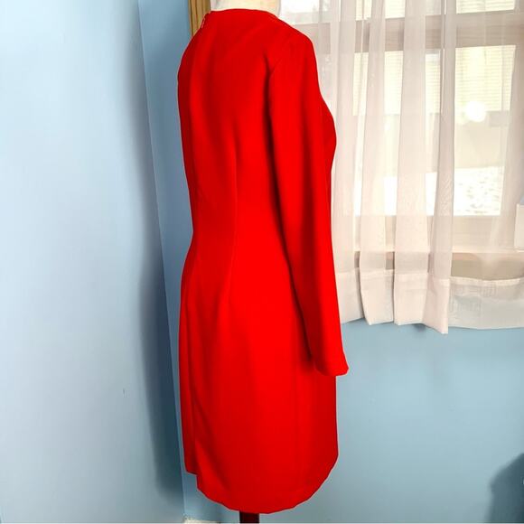 Banana Republic Red Ruffle Sheath Dress - Picture 5 of 8